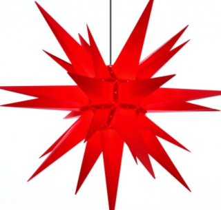 Moravská hvězda A13 červená, plast, 130 cm